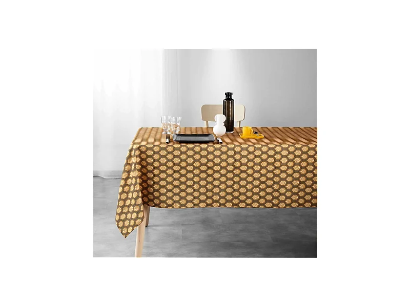 Nappe Imprimée "Manuella" 145x240cm Jaune