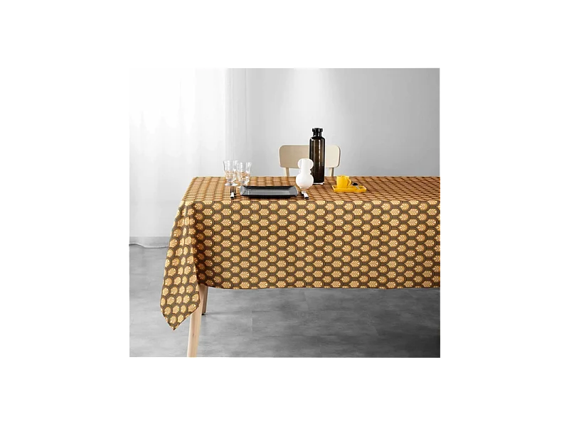 Nappe Imprimée "Manuella" 145x240cm Jaune