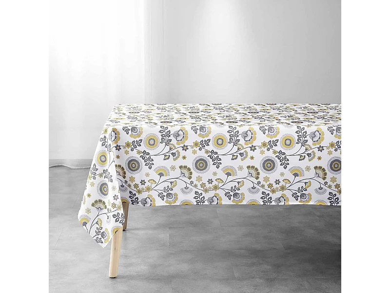 Nappe Imprimée "Garance" 145x240cm Jaune