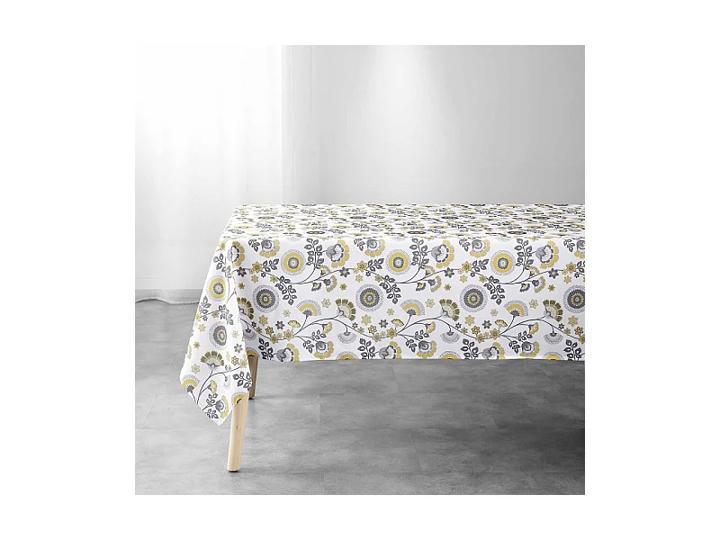 Nappe Imprimée "Garance" 145x240cm Jaune
