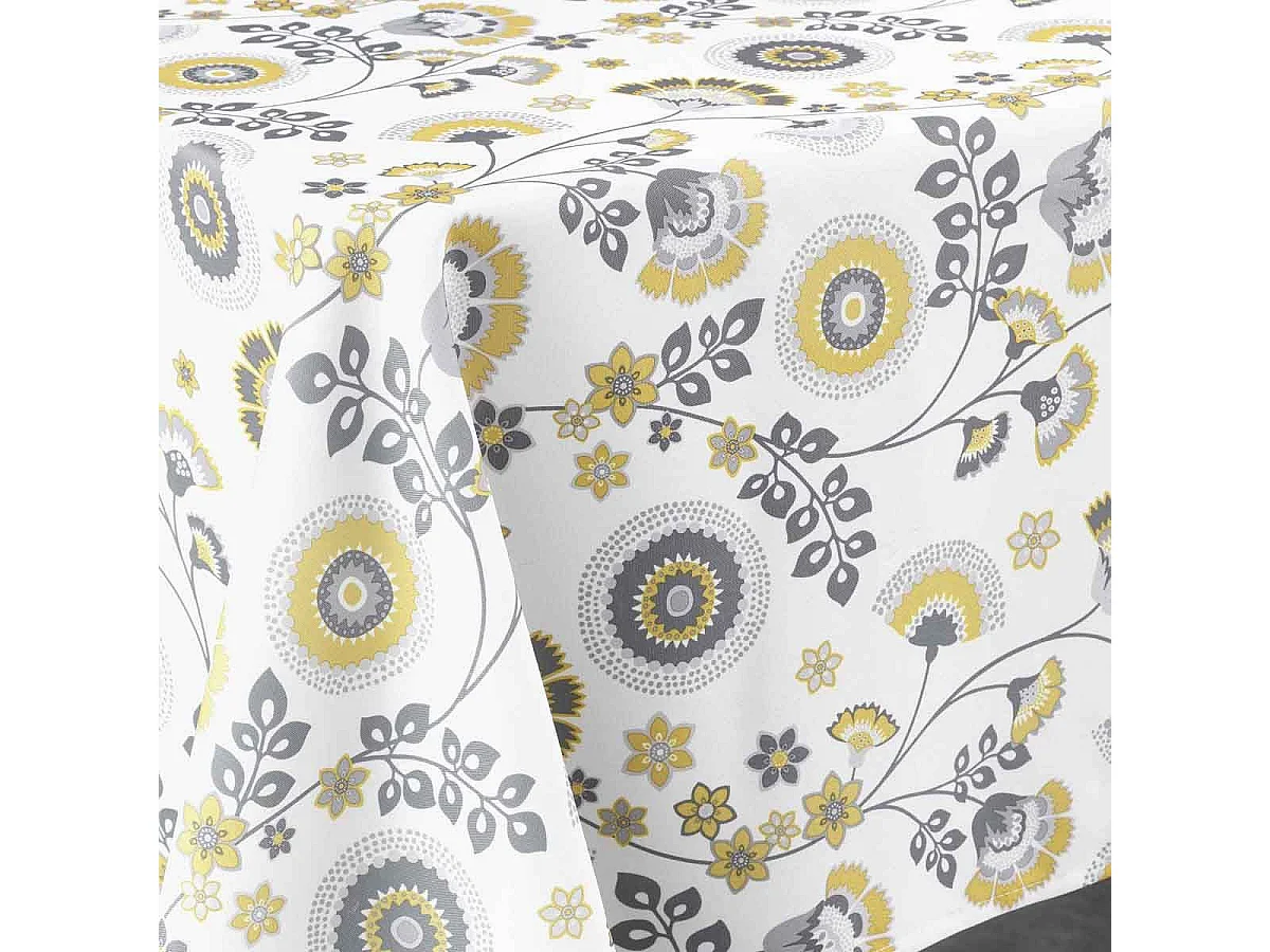 Nappe Imprimée "Garance" 145x240cm Jaune