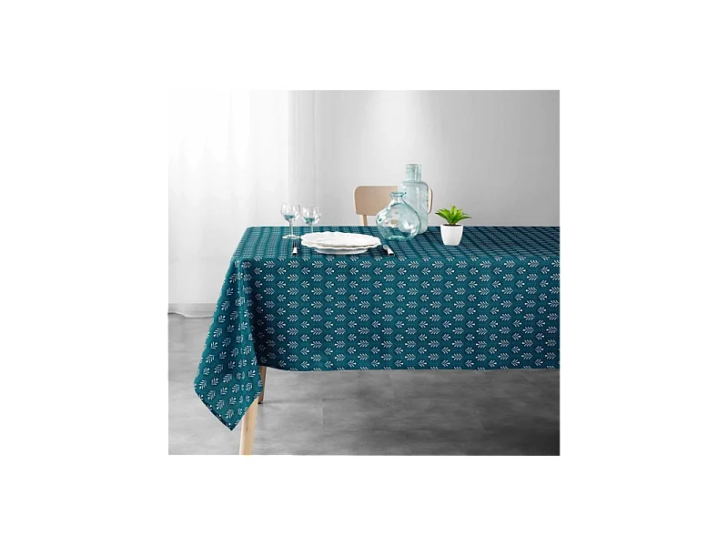 Nappe Imprimée "Manuella" 145x240cm Bleu