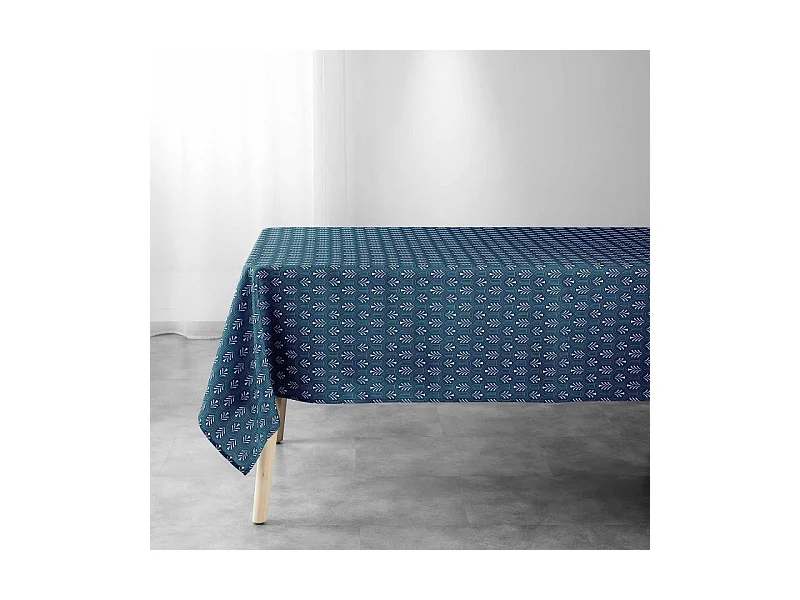 Nappe Imprimée "Manuella" 145x240cm Bleu