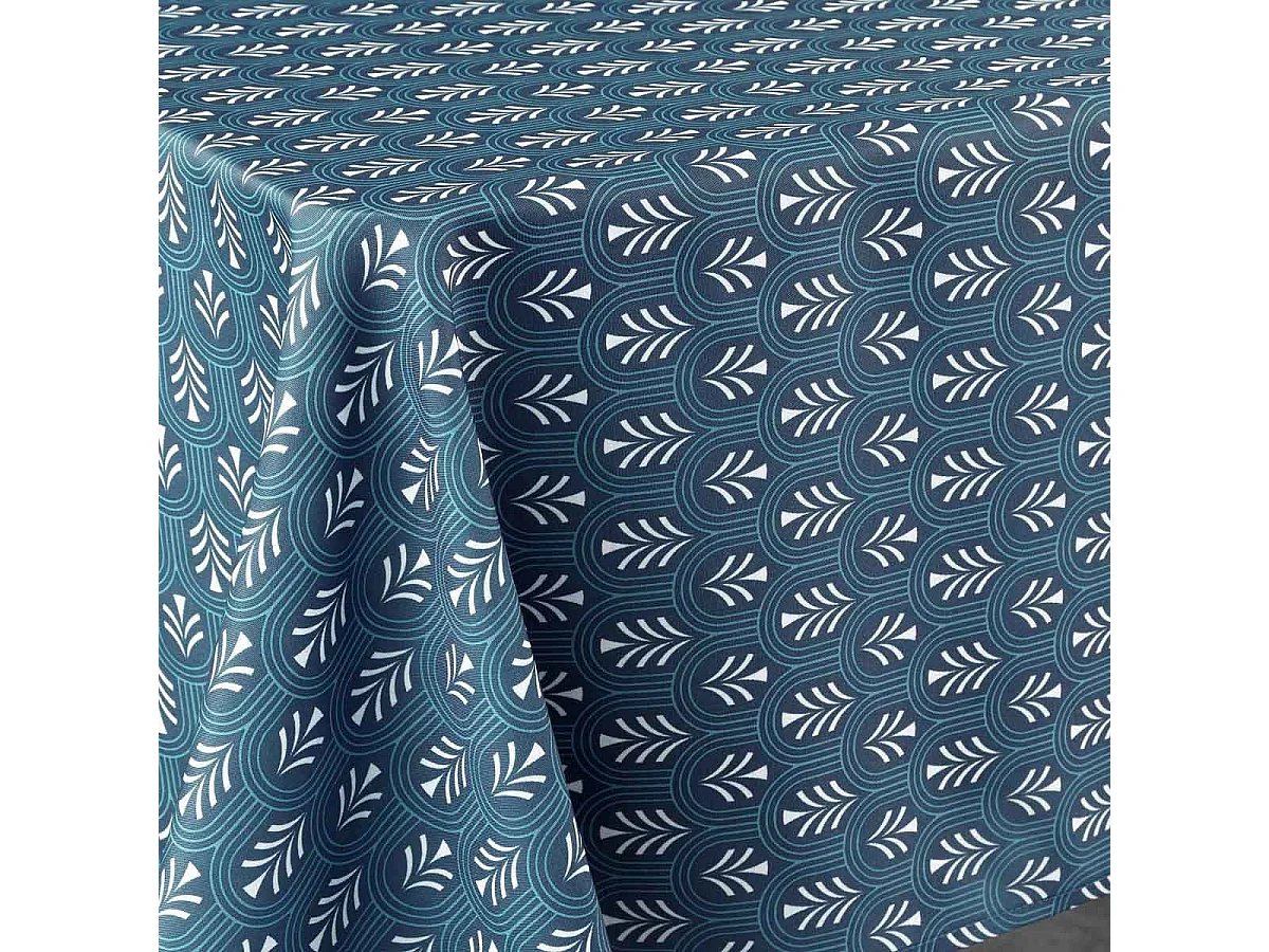 Nappe Imprimée "Manuella" 145x240cm Bleu