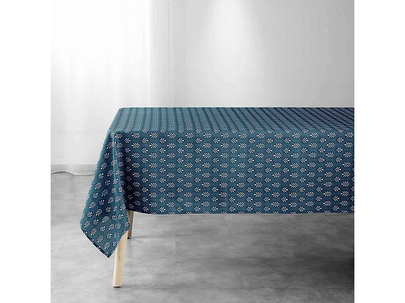 Nappe Imprimée "Manuella" 145x240cm Bleu