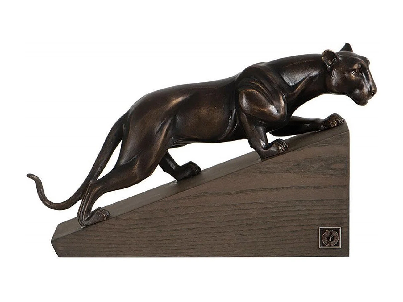 Statue félin sur socle Résine Marron - Chic Interior's