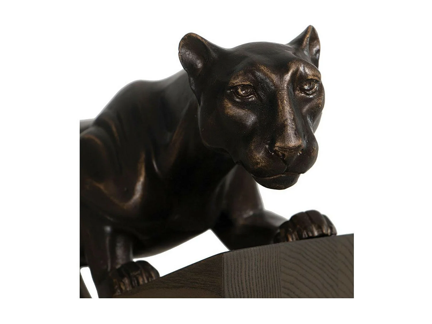 Statue félin sur socle Résine Marron - Chic Interior's