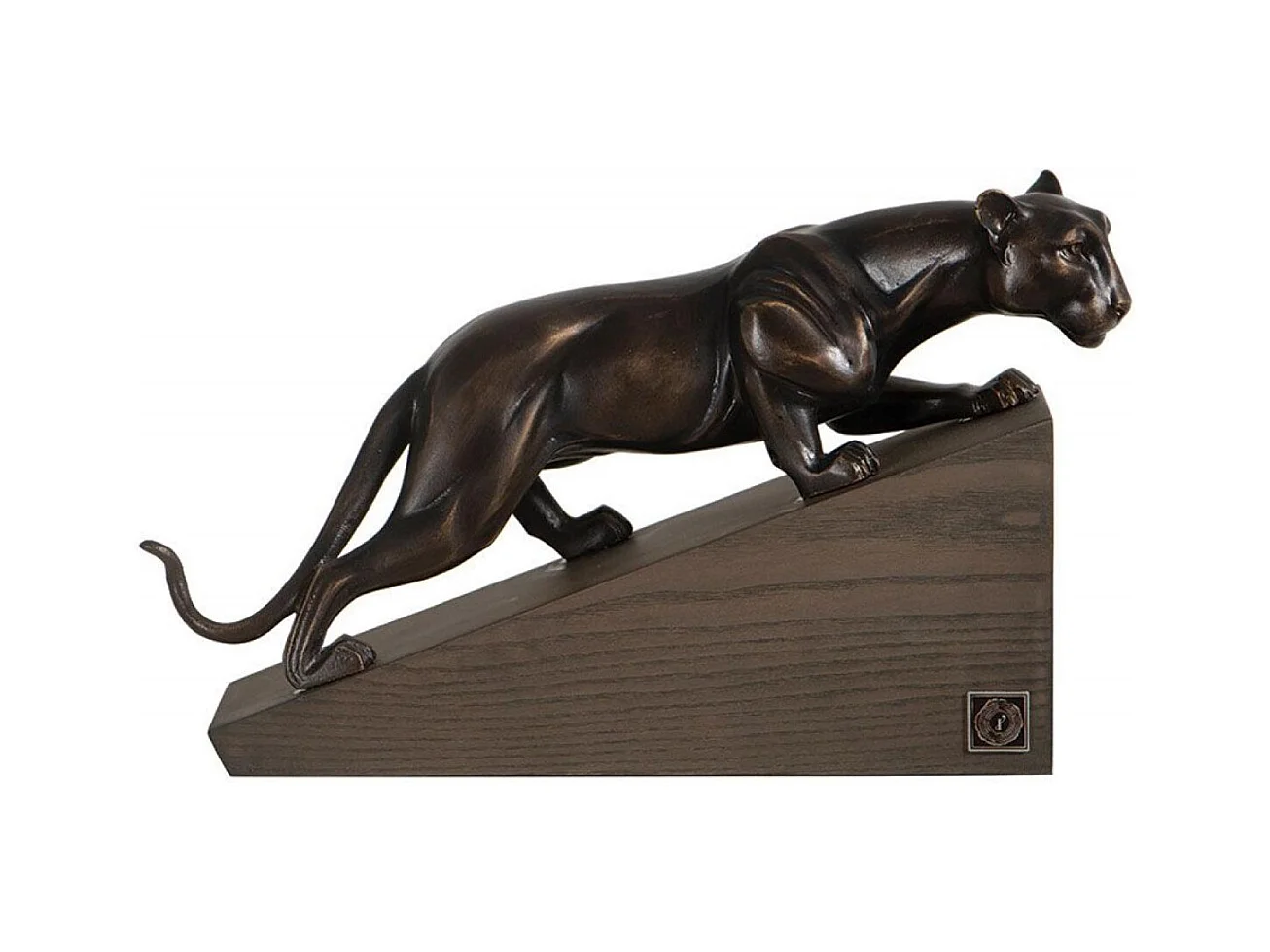 Statue félin sur socle Résine Marron - Chic Interior's