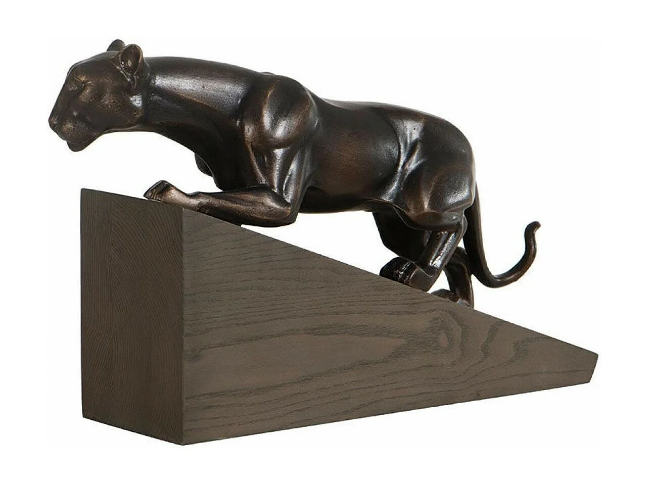 Statue félin sur socle Résine Marron - Chic Interior's