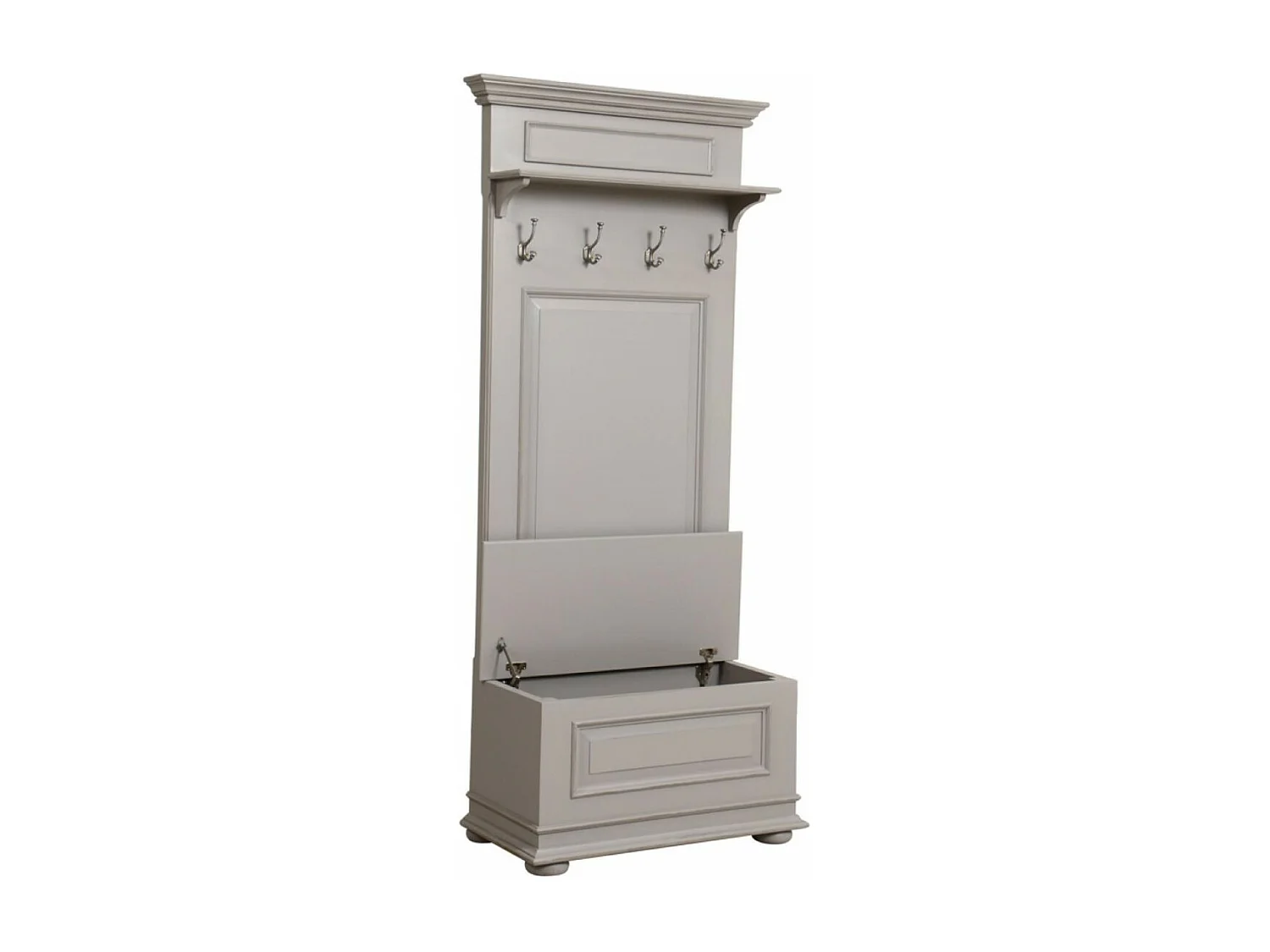 Meuble d'entrée 4 patères MDF Gris - Harmonie Interior's