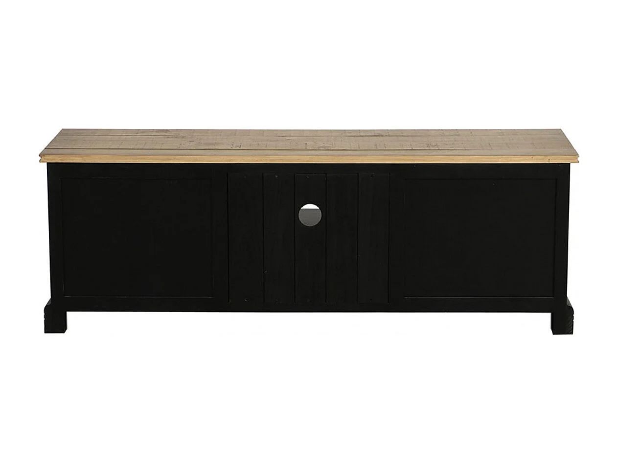 Meuble tv Bois Noir - Magellan Interior's