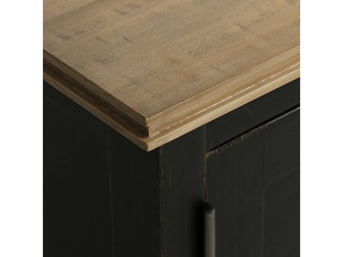 Meuble tv Bois Noir - Magellan Interior's