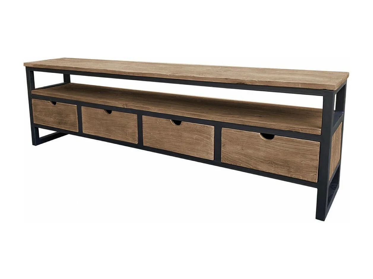 Meuble tv niche 4 tiroirs Bois Marron - Transition Interior's