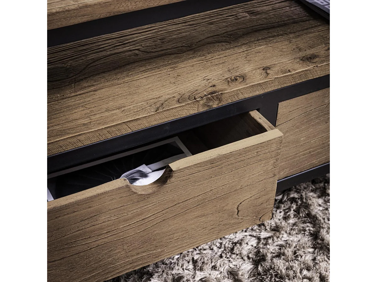 Meuble tv niche 4 tiroirs Bois Marron - Transition Interior's