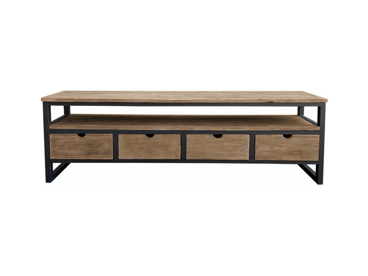 Meuble tv niche 4 tiroirs Bois Marron - Transition Interior's