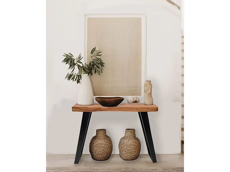 Teaka - Console en bois de teck massif