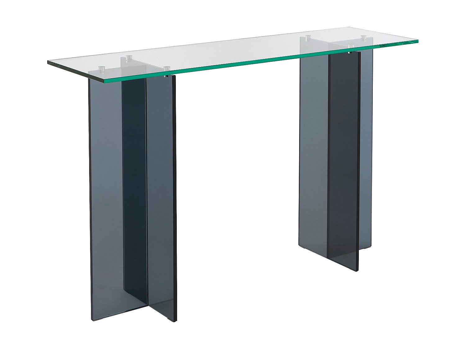 Wandkonsole - Sicherheitsglas - Transparent & Anthrazit - BYLENA günstig online kaufen