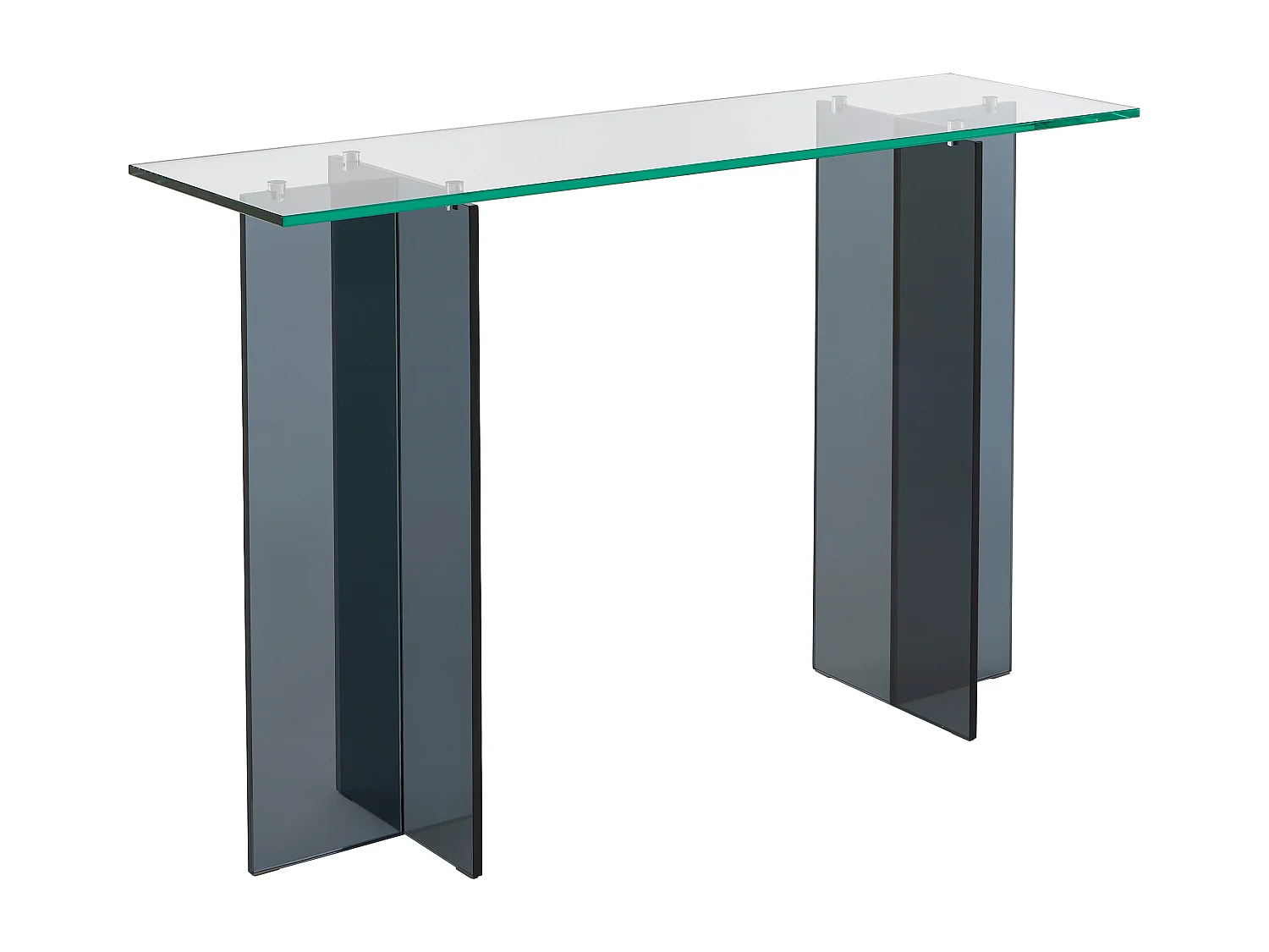 Konsol i härdat glas - Transparent och Antracit - BYLENA