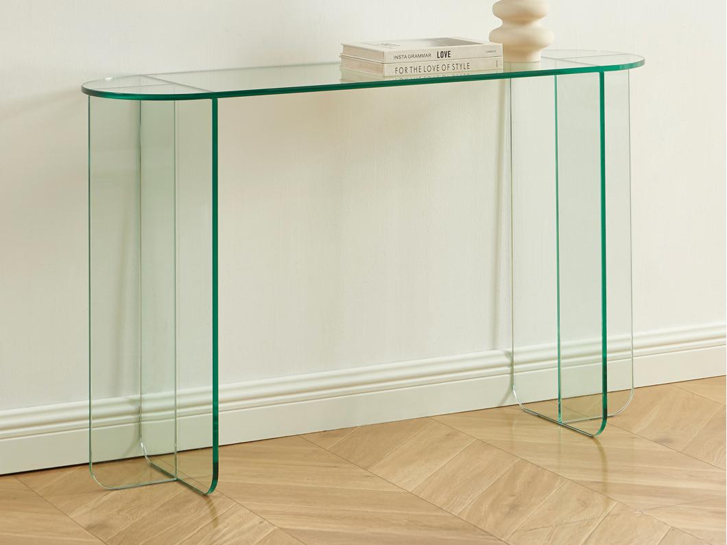 Console en verre trempé - Transparent - FEYZA