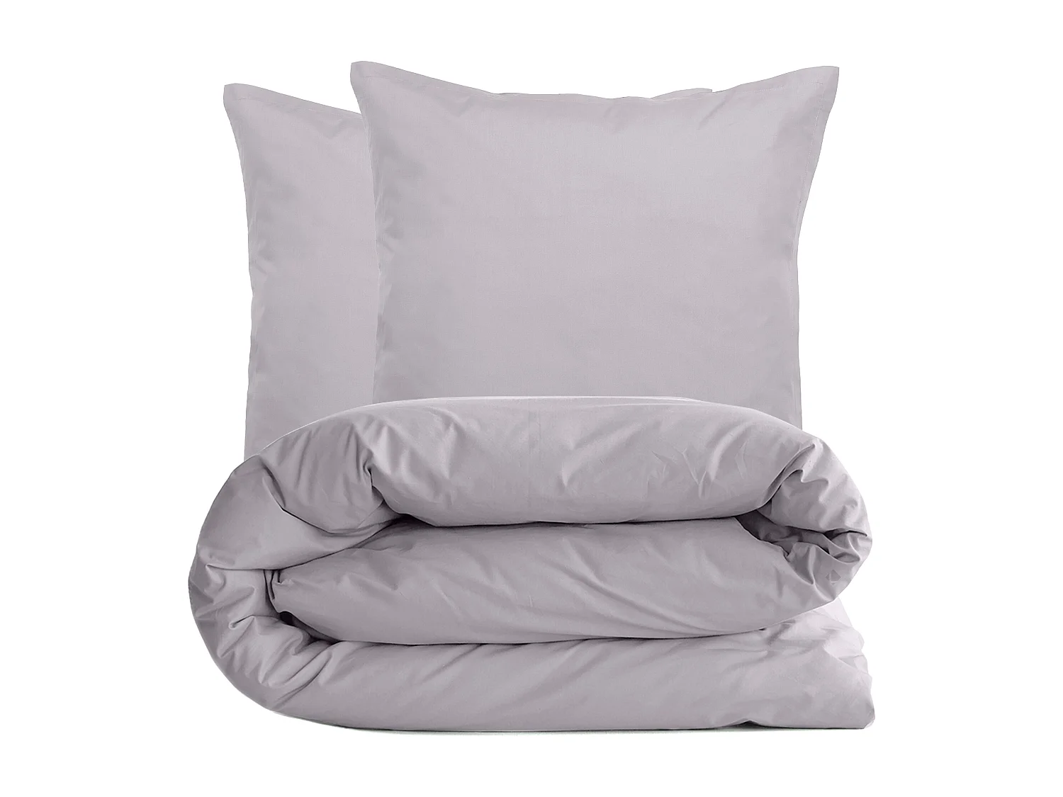 Parure de lit 200x200 cm set 65x65 cm percale MANOIR gris Acier