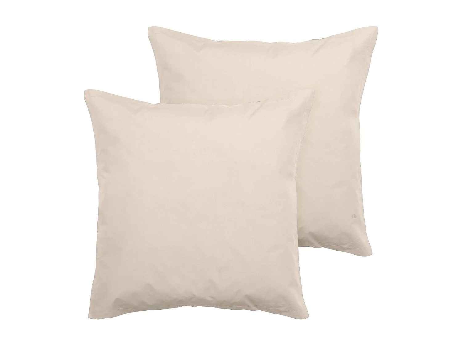 Parure de lit 280x240 cm et taie 65x65 cm percale MANOIR blanc Naturel