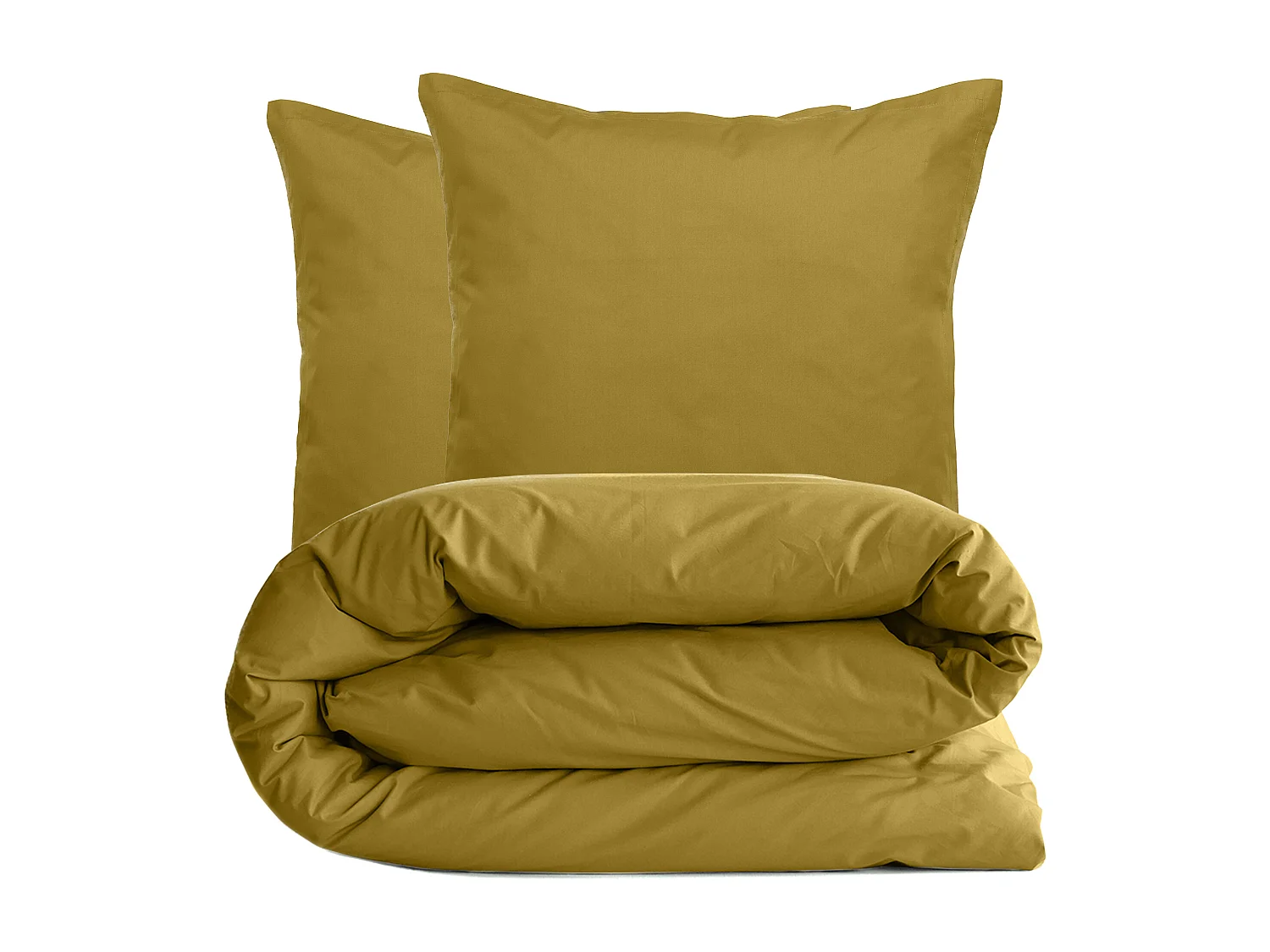 Parure de lit 240x220 cm et taie 65x65 cm percale MANOIR vert Jasmin