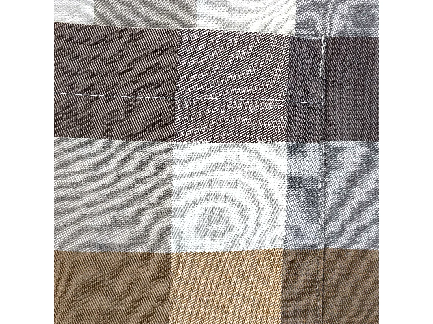 Tablier de cuisine toile TERRA avec poche vichy marron Camel