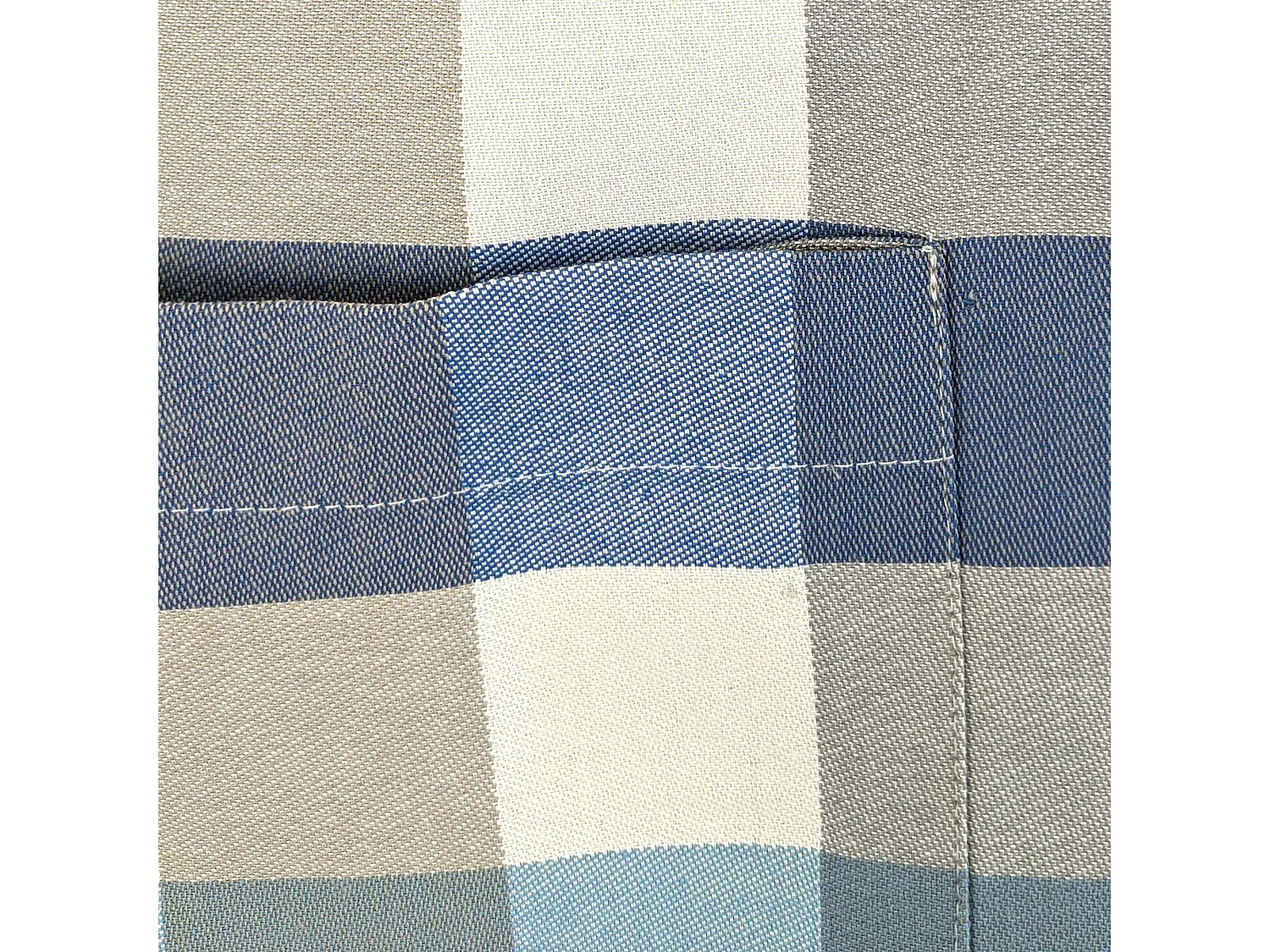 Tablier de cuisine toile TERRA avec poche vichy bleu