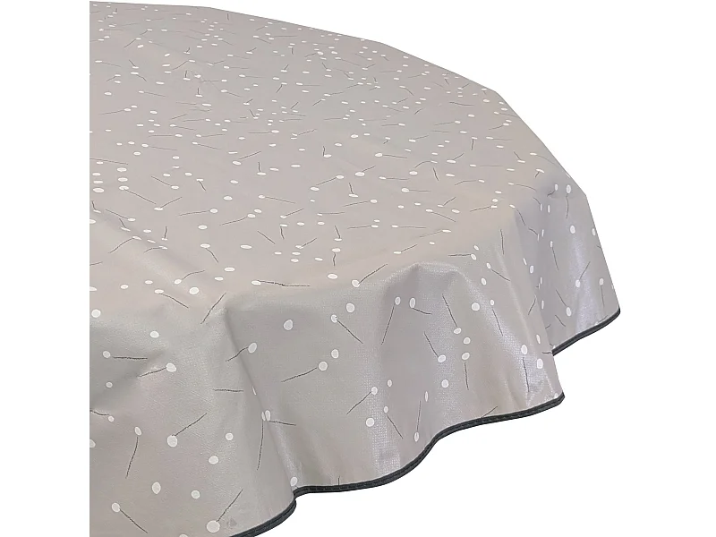 Nappe ronde 160 cm antitaches LIGHT ME UP gris