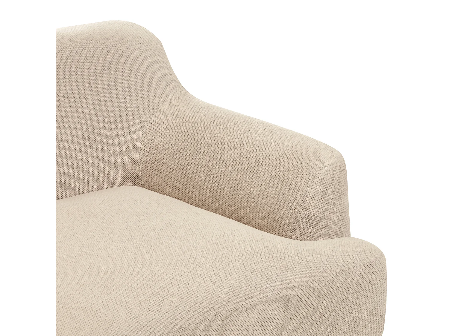 Sofa SOSJO Stoff Taupe 3-Sitzer