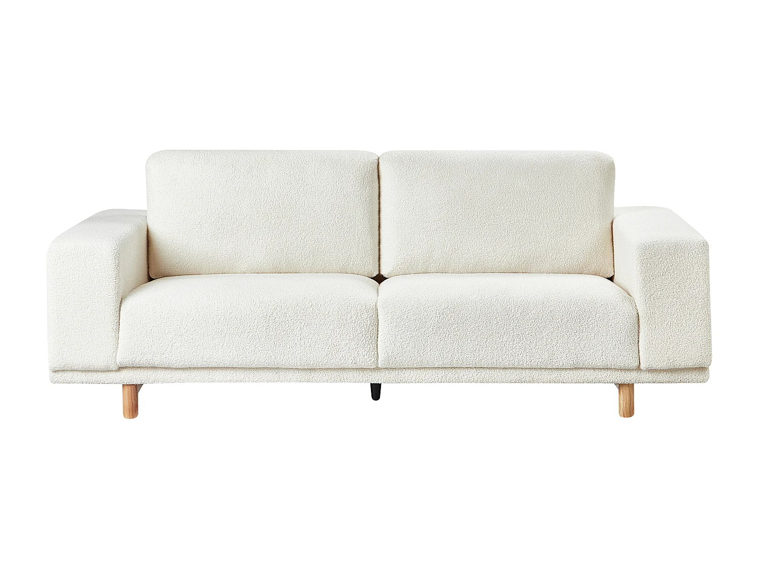 Canapé 3 places NIVALA Bouclé Blanc cassé