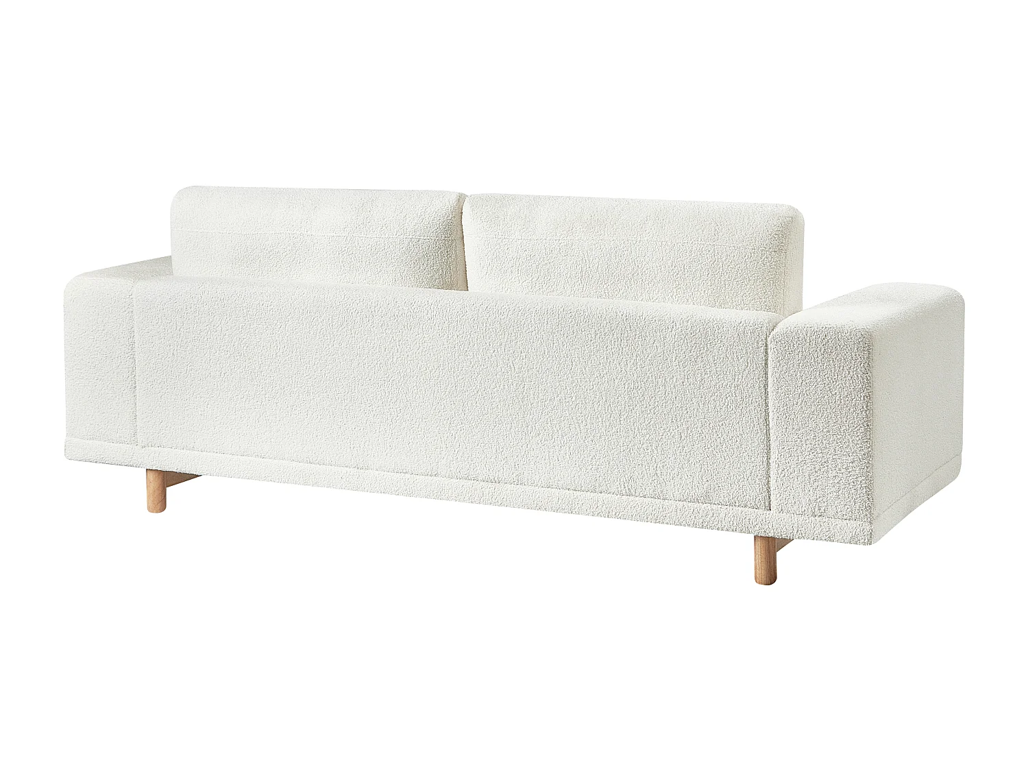 Canapé 3 places NIVALA Bouclé Blanc cassé