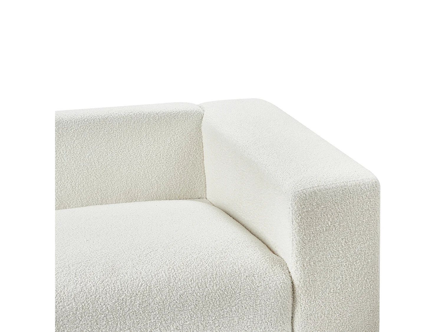 Canapé 3 places NIVALA Bouclé Blanc cassé