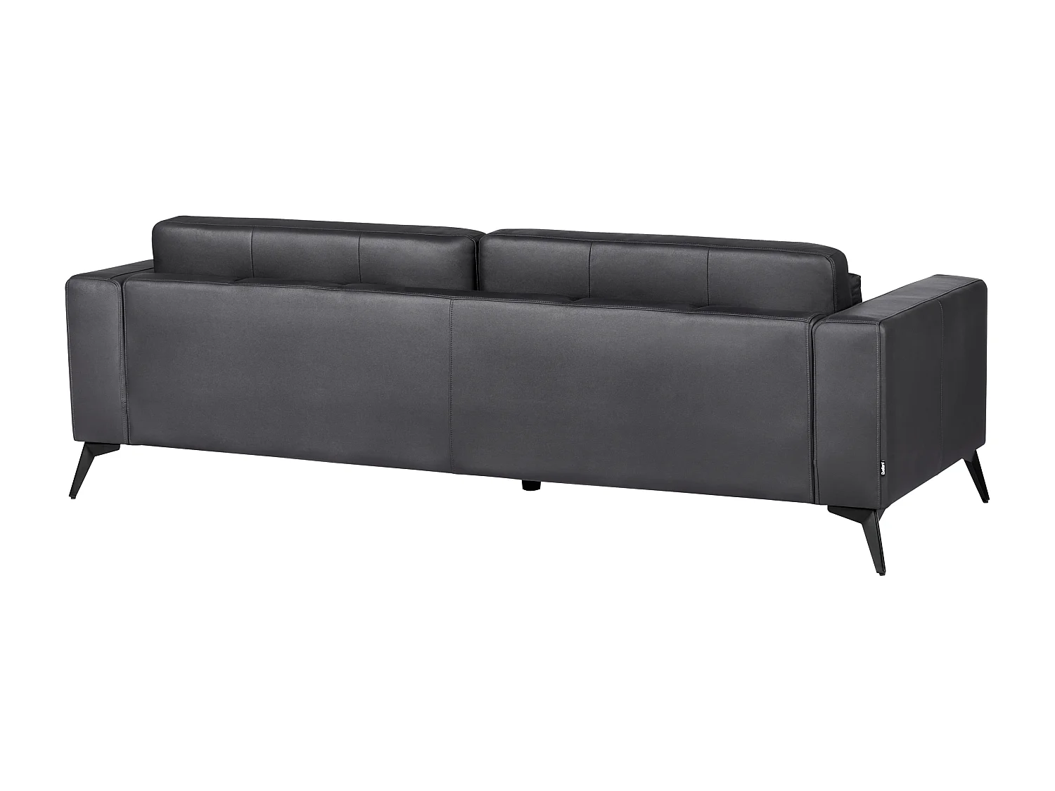 Sofa ANGE Kunstleder Schwarz 3-Sitzer