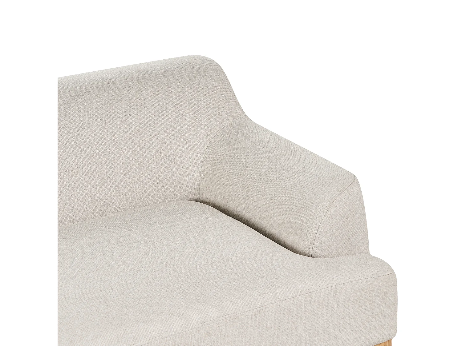 Sofa SOSJO Stoff Hellbeige 3-Sitzer
