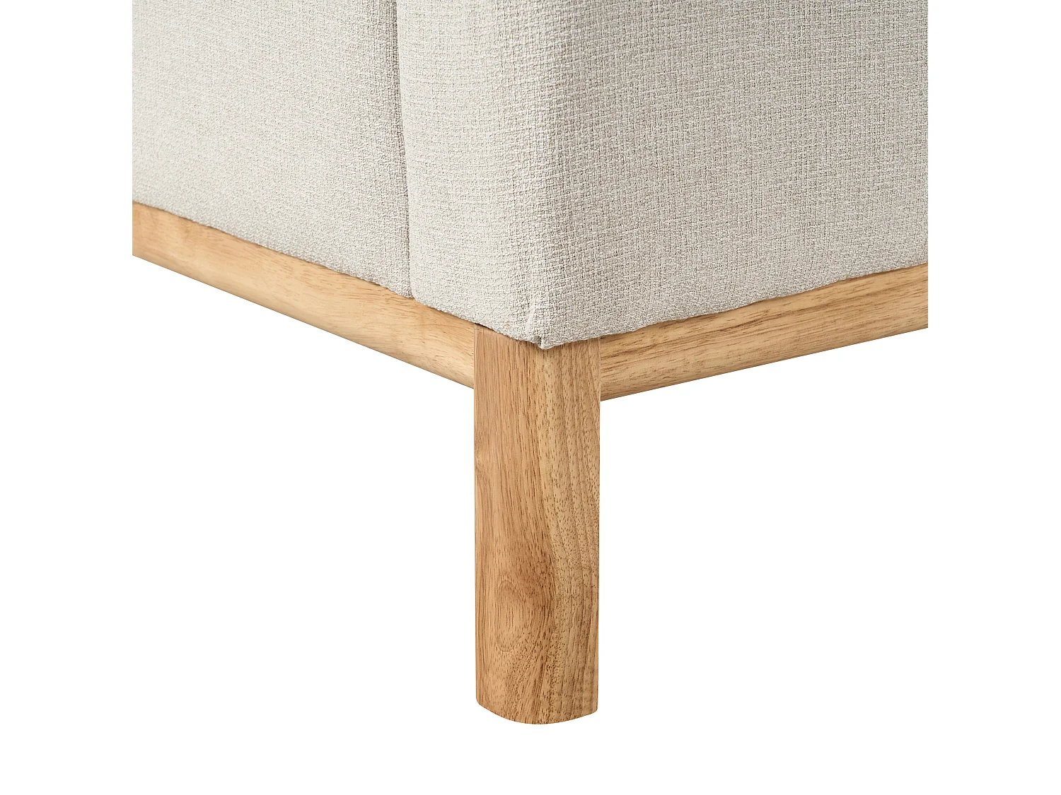 Sofa SOSJO Stoff Hellbeige 3-Sitzer