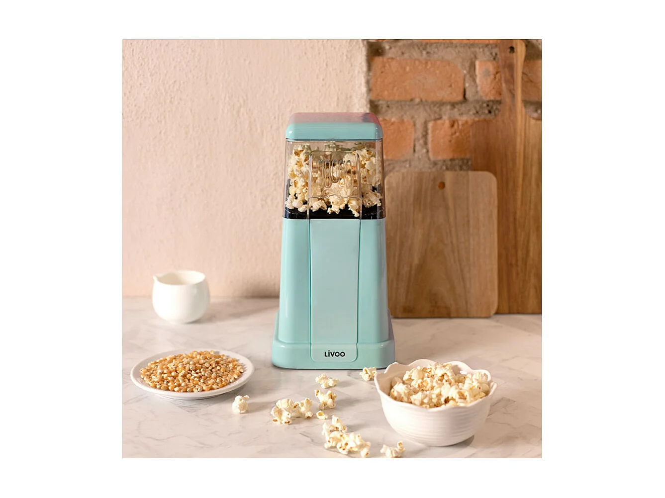 Machine à pop-corn bleue compacte 1200W