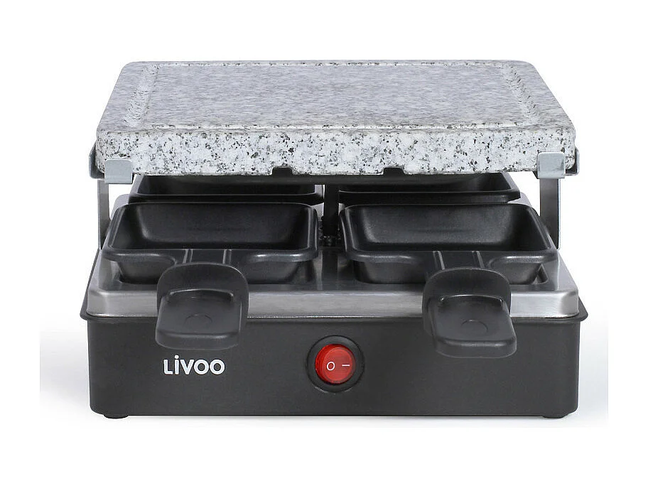 Appareil à raclette & pierre à griller pour 4 personnes 600W