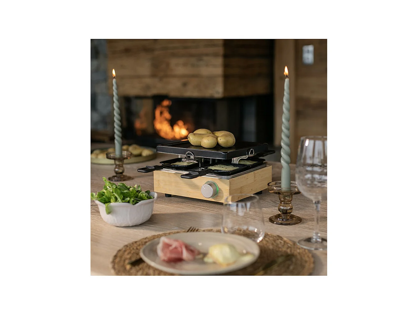 Appareil à raclette pour 4 personnes 800W