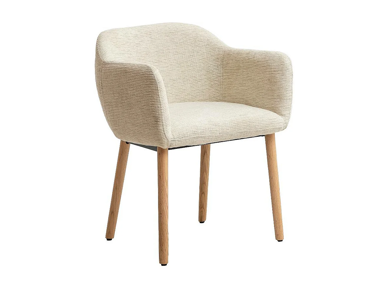 Chaise en tissu beige Solène (lot de 2)