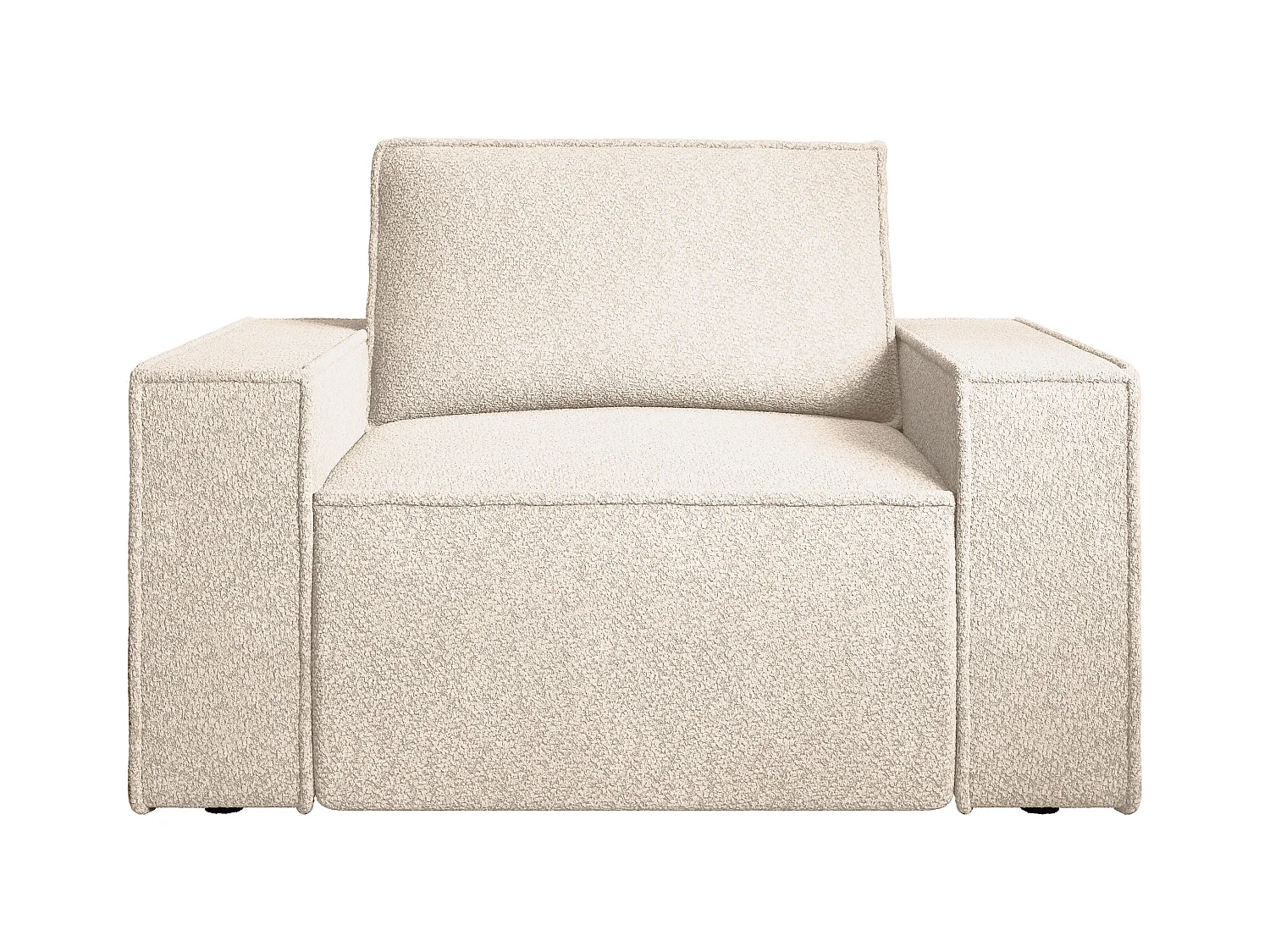 Sessel - Bouclé-Stoff - Beige - AMELIA