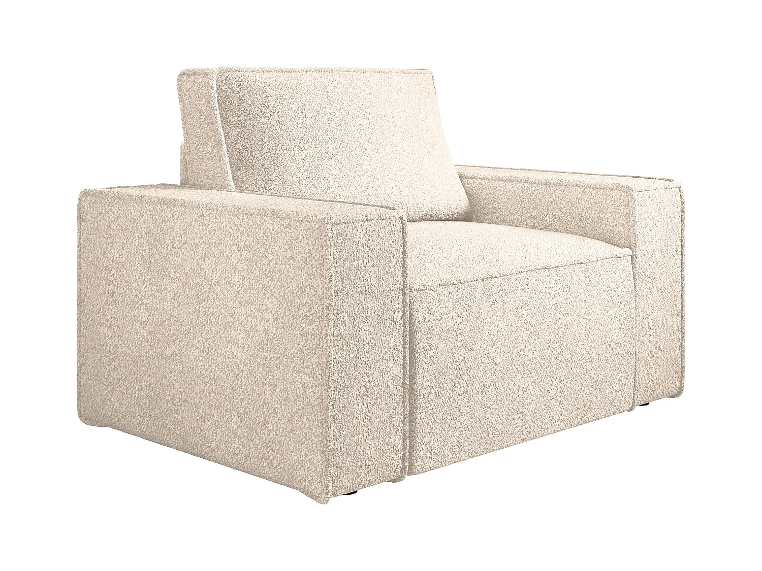 Sessel - Bouclé-Stoff - Beige - AMELIA