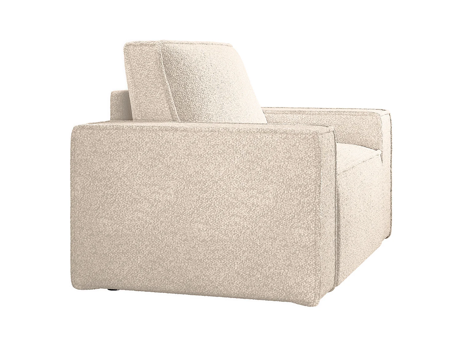 Sessel - Bouclé-Stoff - Beige - AMELIA