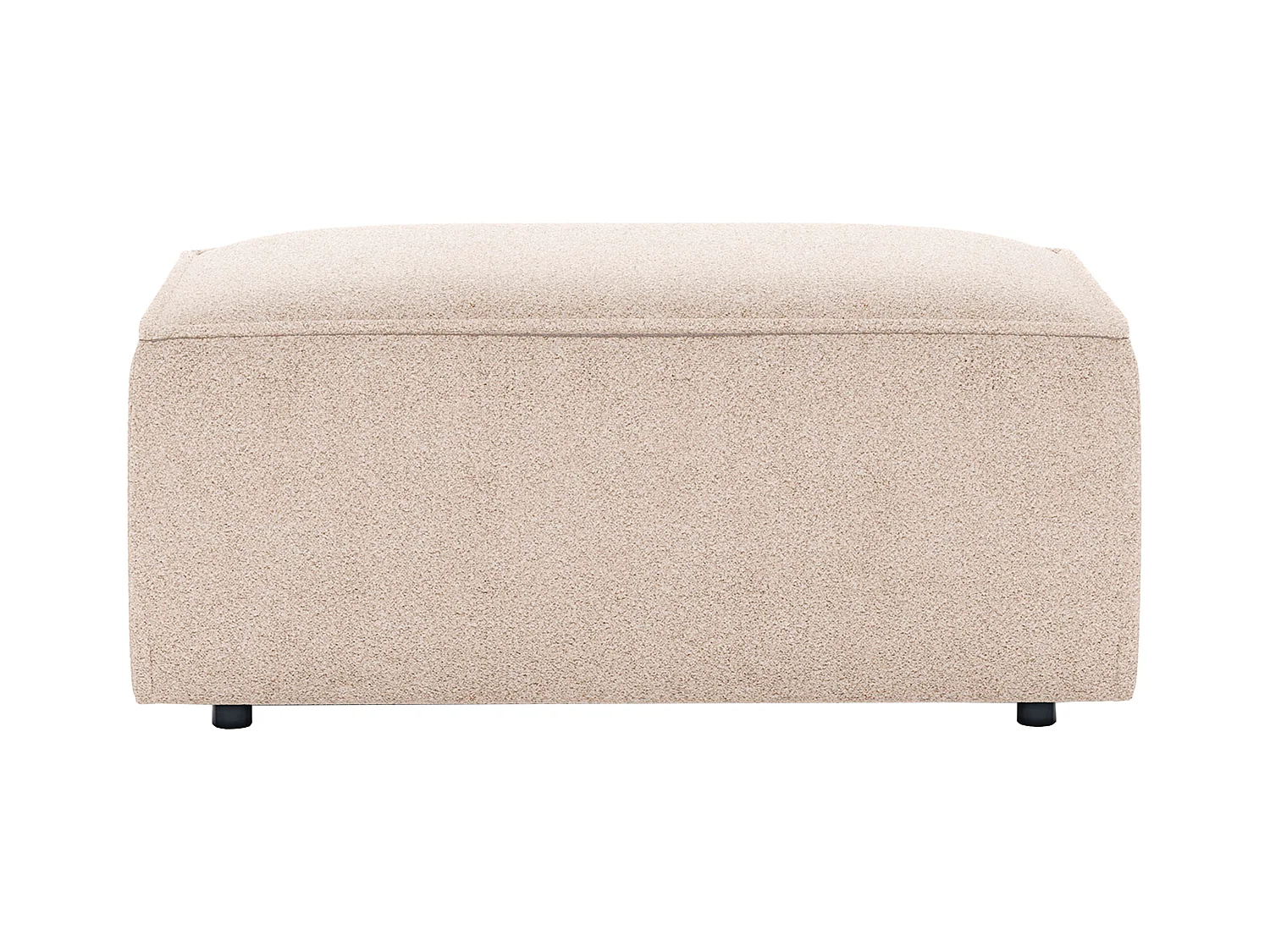 Hocker - Bouclé-Stoff - Beige - AMELIA