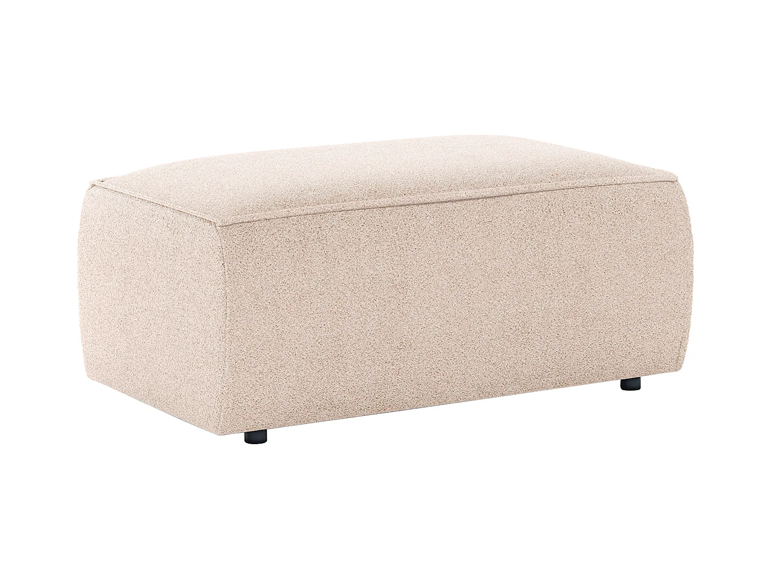 Hocker - Bouclé-Stoff - Beige - AMELIA
