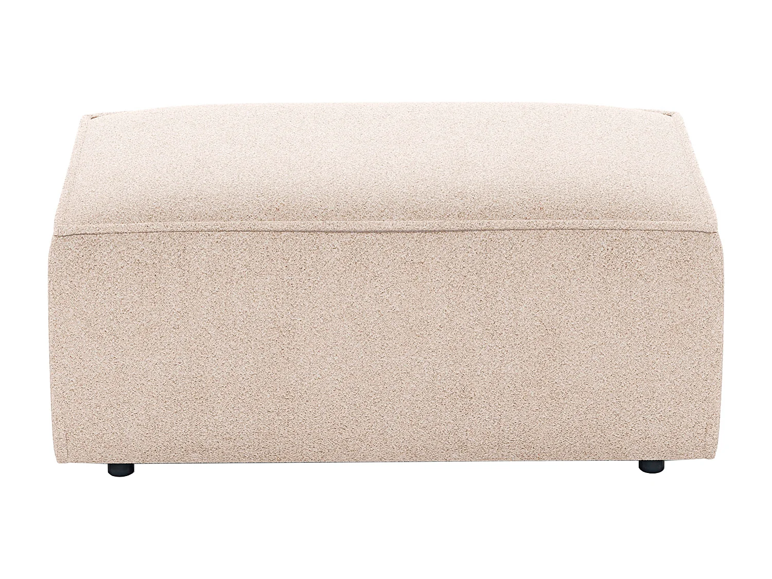 Beige boucle-stoff puff AMELIA