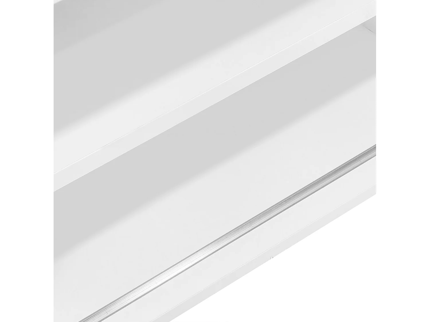 Mobile TV in Rattan, 200x40x49 cm, Adatto per 90 Pollici, 2 Ante in Rattan, 1 Cassetto, 3 Aperti, Bianco