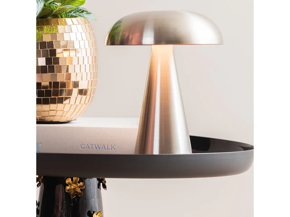 Rachel - Lampe à poser LED sans fil rechargeable - Argent