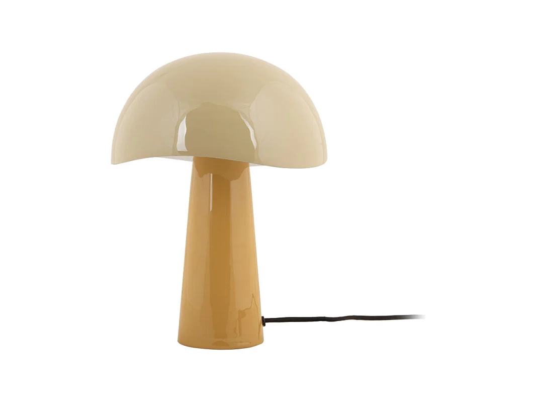 Grato - Lampe à poser champignon en métal - Ocre