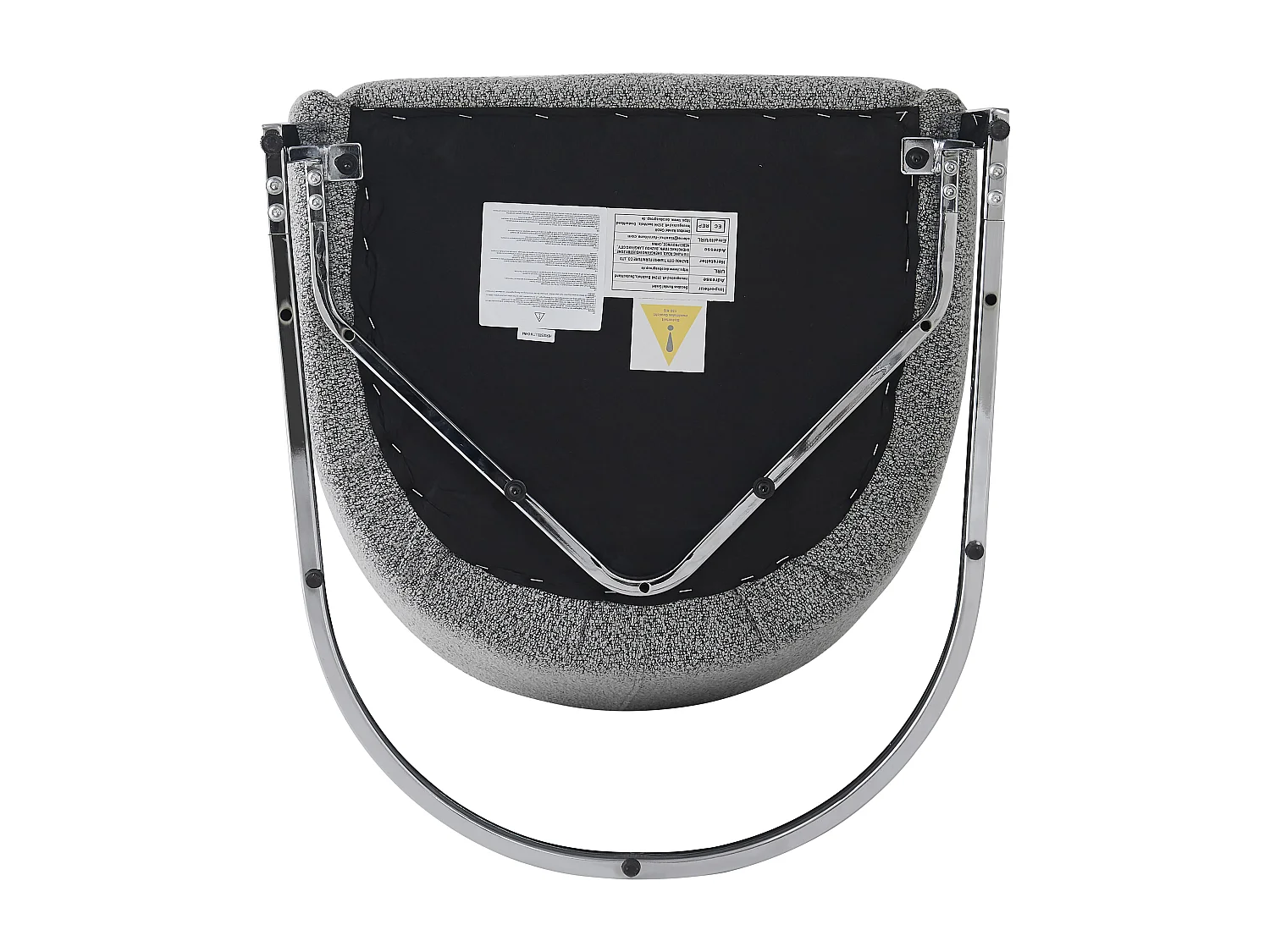 Lot de 2 chaises cantilever en tissu bouclette Gris